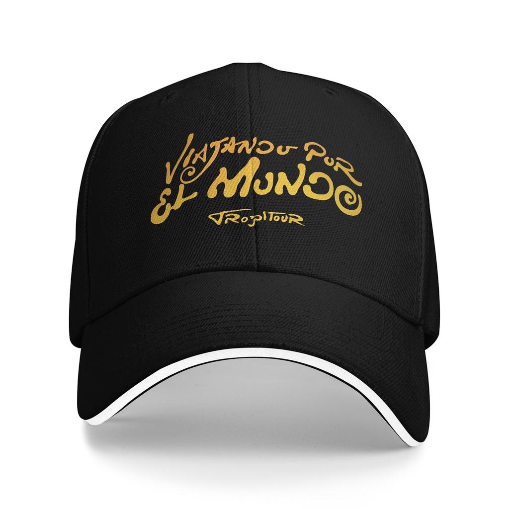 Karol G Viajando Por El Mundo Tropitour Baseball Caps Fashion  Sandwich Hats Unisex Adjustable Dad Hat Running Golf