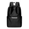 Portable Large Capacity Business Backpack Reflective Solid Color Travel Backpack Waterproof Nylon Student Schoolbag Women