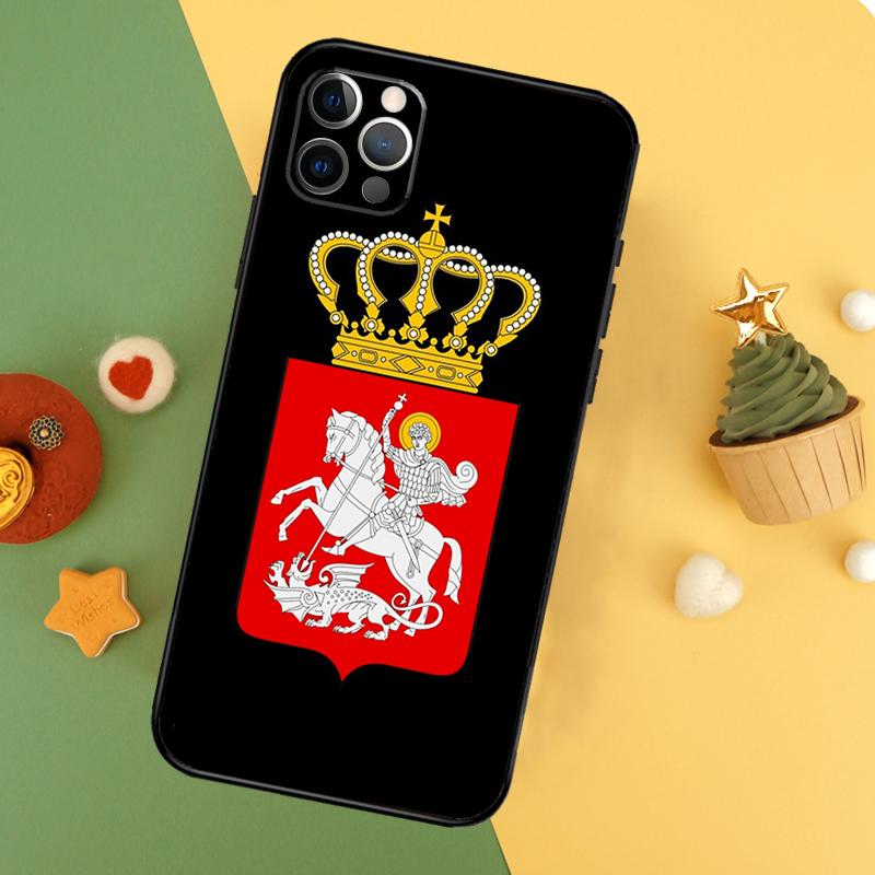 Georgia Flag Phone Case For iPhone 17 17Air 16 15 14 13 11 12 Pro Max 12 13 Mini 16E Shockproof Cover