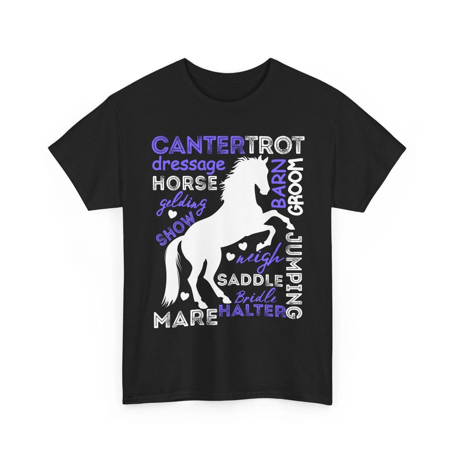 Horse T shirt, Horseback Riding Lovers Horses Animals Lovers Shirt 4XL