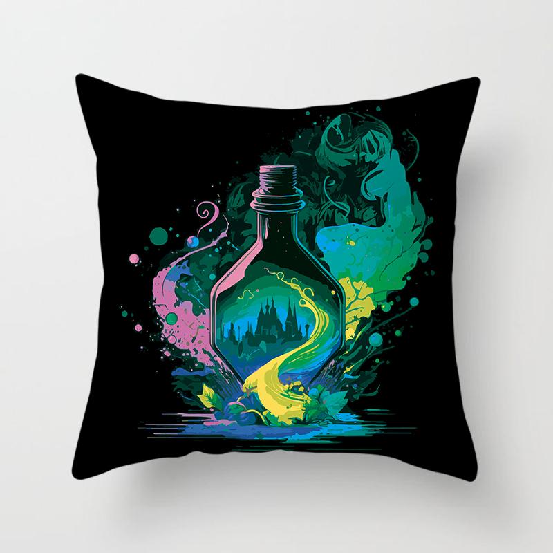 Fashion magic bottle pillowcase decoration printing square  car sofa fashion cushion cover 45*45cm home improvement