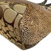 COACH 12899 Patchwork Canvas Python Tote Bag Brown Python Used