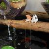 Funny Fishing Kitten for Aquarium Glass WallDecoration Landscaping Cute Kitten FishTank Cartoon Decors Statue Resin