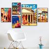Italy Africa Morocco Travel Vintage Home Decoration Landscape Traditional Beach Poster Vintage