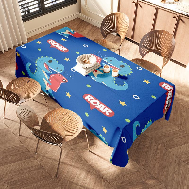 Blue Cartoon Design Tablecloth Set for Children's Room Decor Perfect Match for Your Kid’s Bedroom or Playroom!