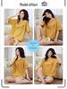 Women's Short-Sleeve Pajama Set with Built-in Bra Pads, 2025 Spring/Summer/Autumn Collection