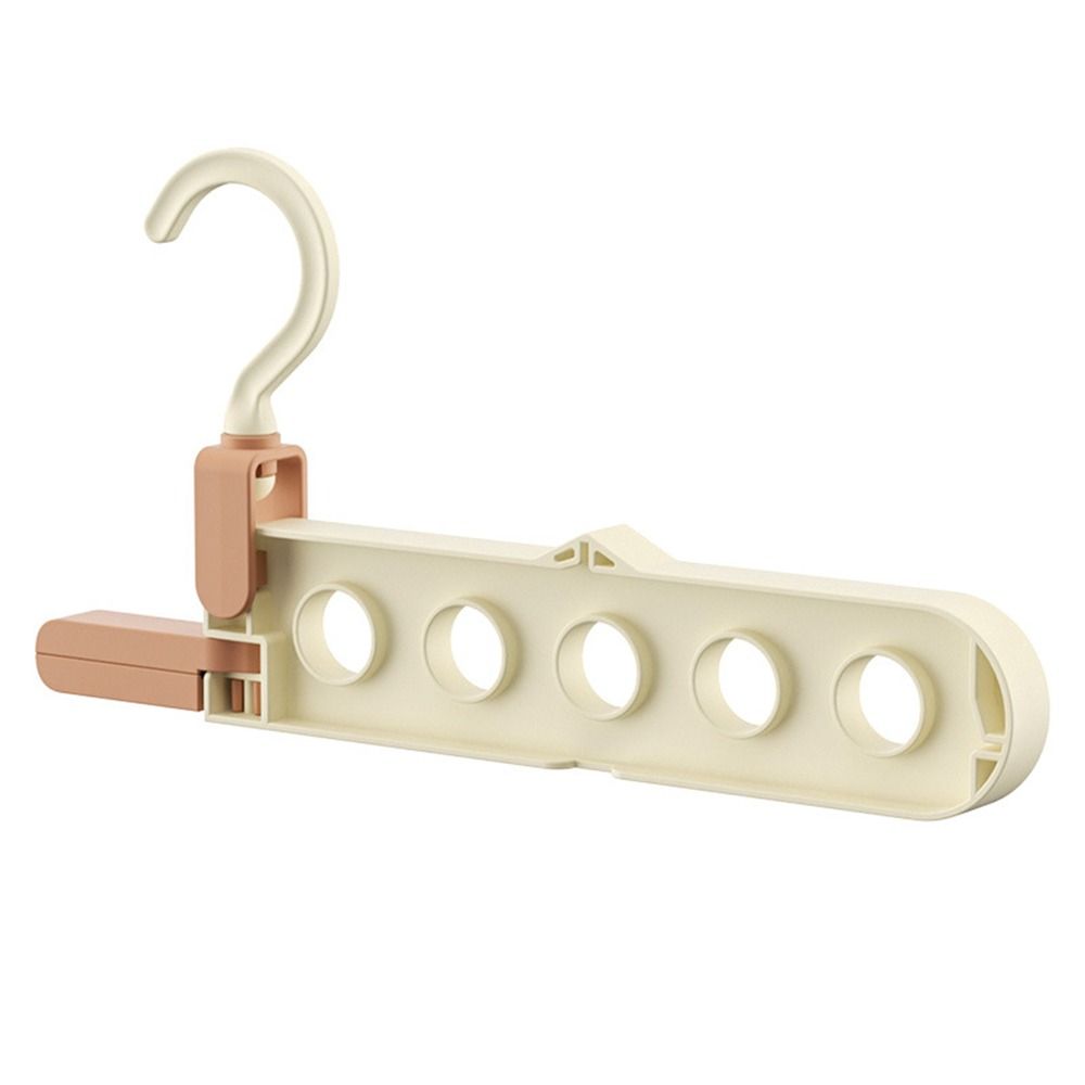 Durable Multifunctional Clothes Drying Rack Foldable 5-hole Clothes Hanger Angle Adjustable Space Saving Clothes Hook Clothes