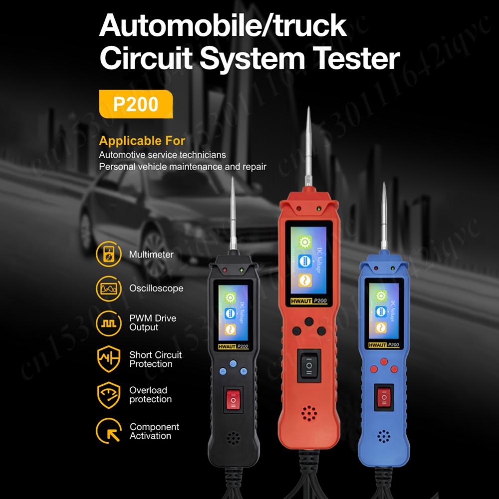 12 24V P100 Pro P200 Electrical Tester Probe Pen Car Circuit Tester Power Circuit Probe Tester Circuit Ignition Battery Scanner