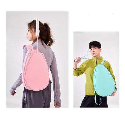 Portable Large Capacity Tennis Backpack Waterproof Zipper Closure Pickleball Backpack Lightweight Solid Color Racquet Bag Travel