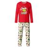 Print Cute Family Set Pajamas, Home Clothes, Family Set Long Sleeve Top Pants Set