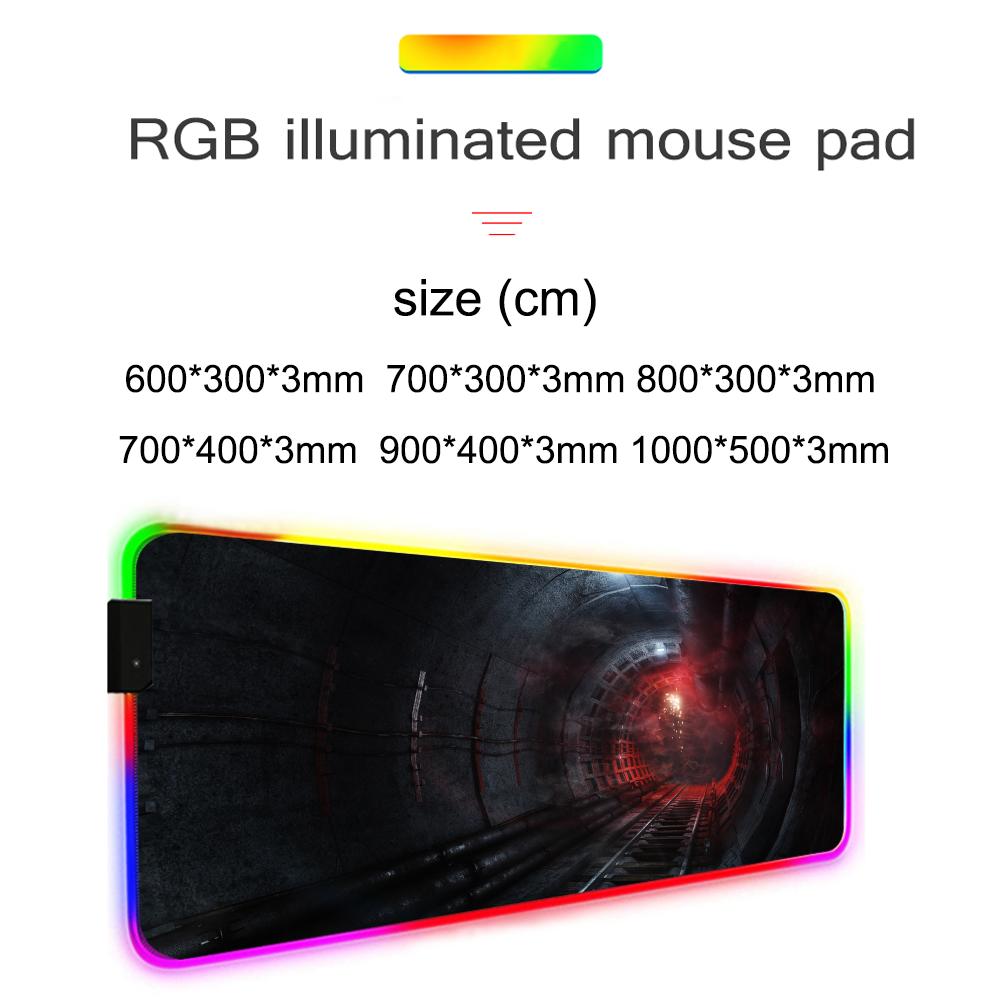 Tappetino per mouse RGB Metro 2033 Tappetino da gioco per mouse Tappetino LED grande Tappetino per scrivania PC Tappetino per mouse luminoso Tappetini grandi per tastiera Tappeto da tavolo con retroilluminazione