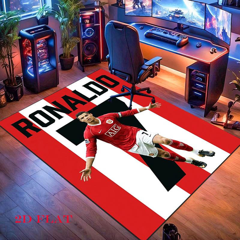 Tappeto CR7 per Soggiorno Camera da Letto Casa Decorazione Divano, Tappetino Antiscivolo per Giochi Bambini