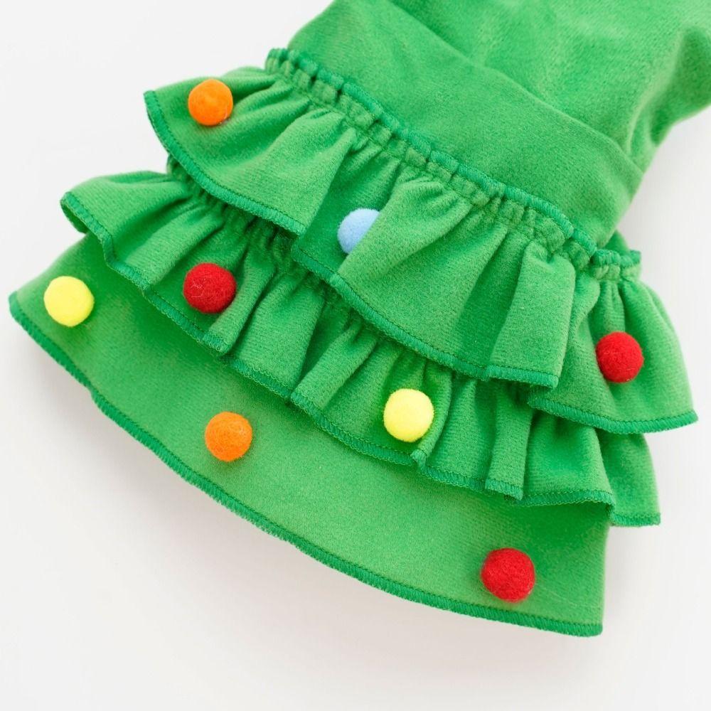 Colorful Pet Cape Santa Tree Costume Puppy Coat Trendy Christmas Dog Cloak