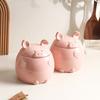 Ceramic Seasoning Jar Oiler Storage Jar Seasoning Tools Creative Cute Pig-shaped Ceramic Container Kitchen Seasoning Container