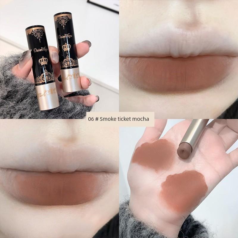 Bare Door New Life ~ Low Saturation Nude Brown Lipstick Angel Solid Lip Mud Stick Velvet Matte White Lipstick