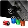 C200 E200 New 2025 For Mercedes Benz 4Pcs Metal Car Tire Valve Caps Wheel Dust Cover Accessories For Mercedes Benz AMG W204 W203
