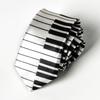 Classic Musical Notes Printed Tie Silky Narrow Neckties Slim Smooth Piano Guitar Necktie Simple Elegant Trendy Unisex Ties Gift