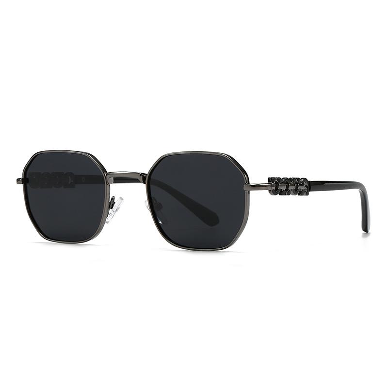  Trade New Modern Retro Geometric Metal Sunglasses For Women Ins Style Street Photography Big-Name Sunglasses For Men 1437