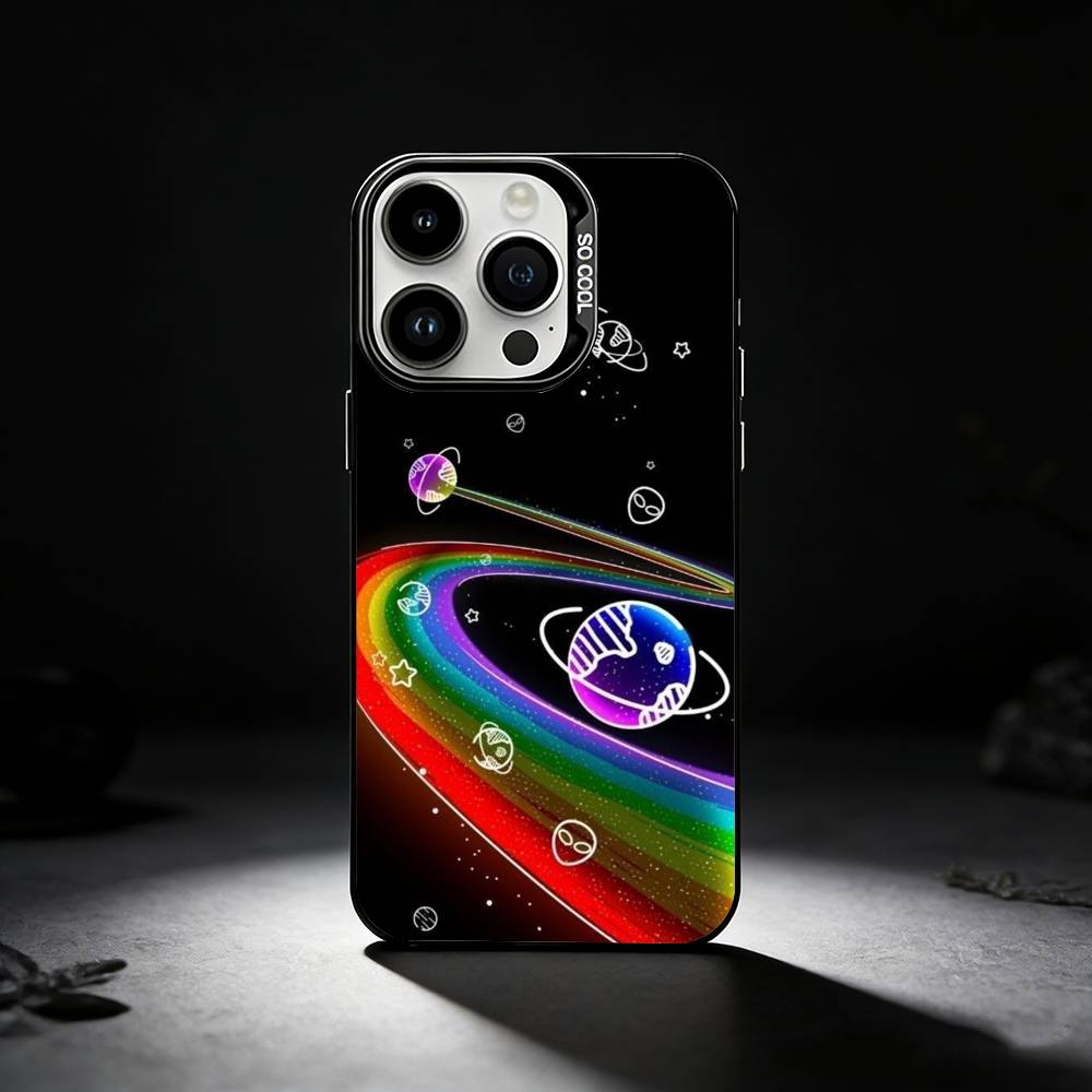 Gay Lesbian LGBT Rainbow Phone Case For iPhone 17,16,15,14,13,12,11 Plus,Pro Max,XS,Colored silver phone case