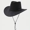 Men's and women's cowboy hats, sunscreen visors, grassland western cowboy hats, couples traveling with big eaves, top hats, suede