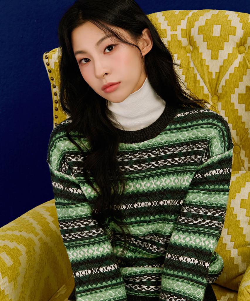 CHASECULT Women'S Multi-Pattern Sweater - Green