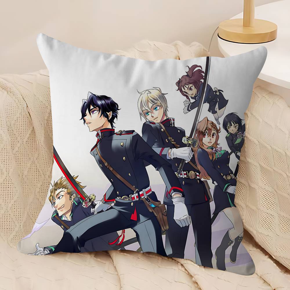 

Аниме Серафим Конца Наволочка Чехол для подушки для дивана Украшение комнаты дома Детский подарок 12x12Inch