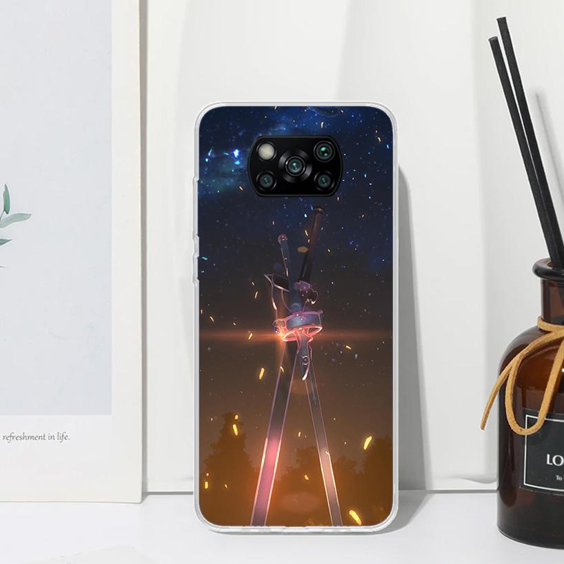 Sword Art Online Anime Phone Case For Xiaomi Poco X7 X6 X5 M7 M8 Pro F7 Ultra Redmi 15C 15 13C 13 12C 12 10 10C 10A Art Fundas P