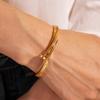 Elegant Stainless Steel Open Bangle: Simple Fashion Temperament Bracelet for Women