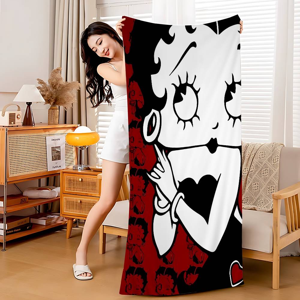 Pretty Cartoon B-Betty B-boop Microfiber Beach Towel Absorbent Quick dry Soft Yoga Swimming Resort Mountain Climbing Towel