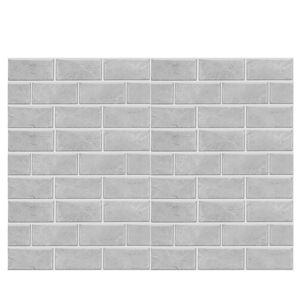 6pcs Gray Tile Pattern Wall Decal Waterproof SelfAdhesive Wall Sticker for Home Kitchen