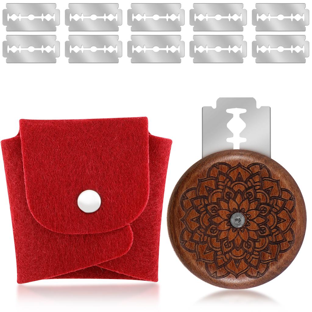 Teigschneider Kompakter Brotschneider Teigschneider 5cm Holz Sauerteig-Brotschneider mit 10 Edelstahlklingen