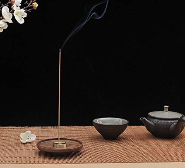 Incense Holder, Incense Burner, Incense Holder, Incense Burner, for Incense Ceremony, Tea Ceremony, Walnut, Buddhist Altar, Kesain-do
