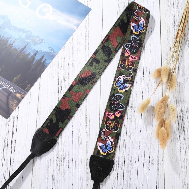 PULUZ Retro Ethnic Style Multi-color Series Butterflies Shoulder Neck Strap Camera Strap for SLR / DSLR Cameras