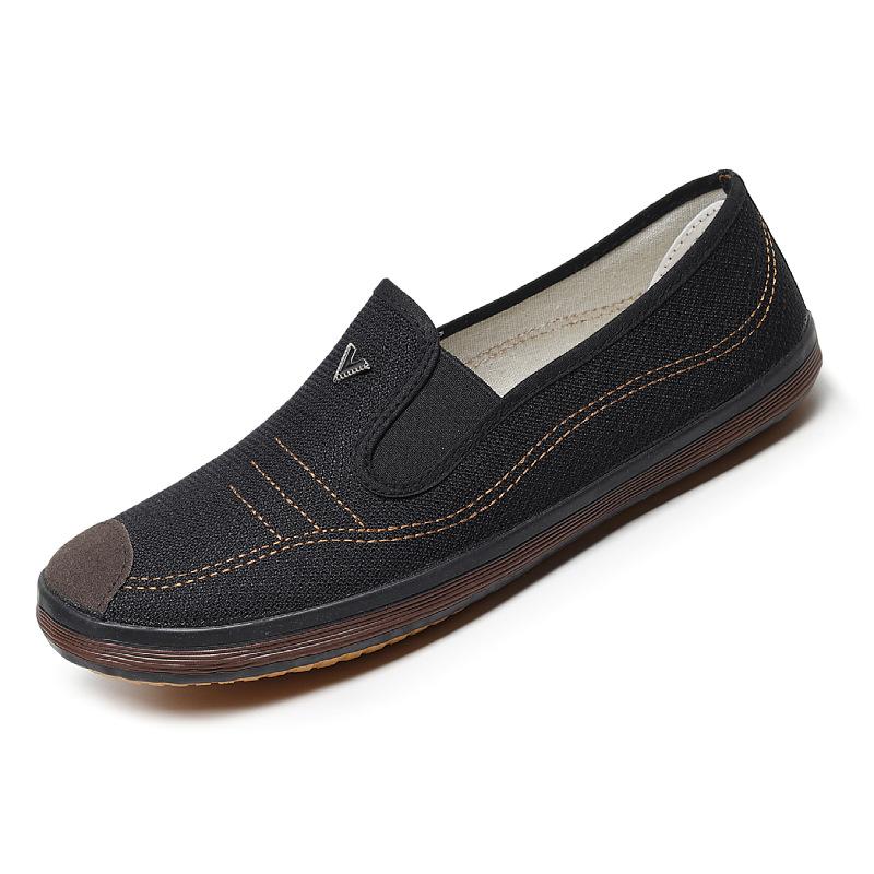 

Qilu global canvas shoes non-slip soft sole one pedal beef tendon sole single shoes work insurance shoes 46