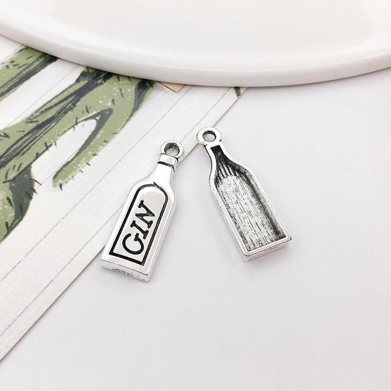 Red Wine Wheat Ear Pendant for DIY Tibetan Silver Jewelry: Earrings, Bracelet, Necklace