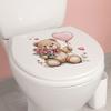 Pink Rose Balloon Teddy Bear Wall Sticker Self-Adhesive Removable Living Room Hallway Dorm Home Decor