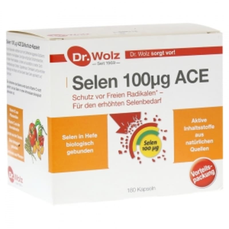 

German Dr. Bolts Selenium ACE 100 mcg 180 capsules per day