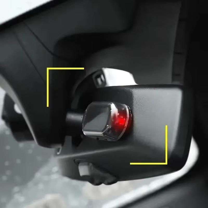 Easy Install Car Security Light, Solar Powered LED Warning Light, Red/Blue