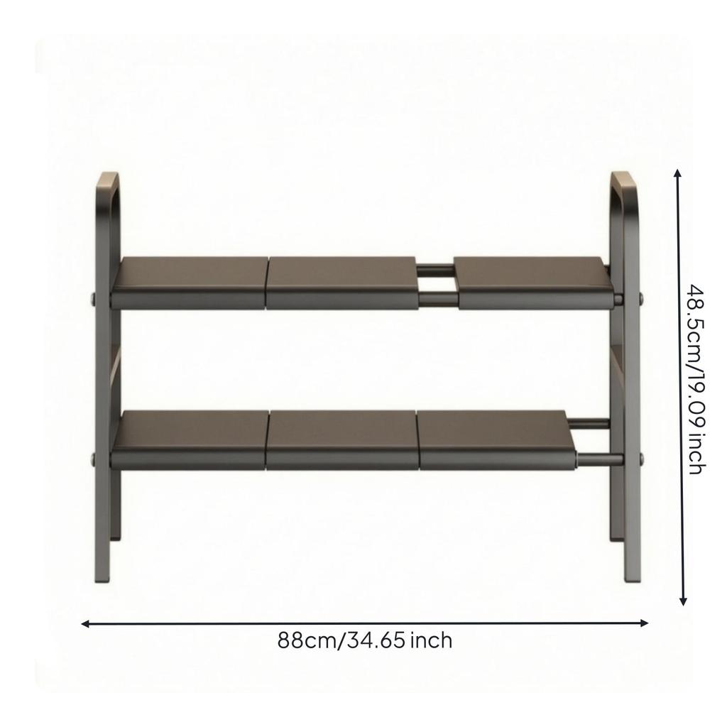 Carbon Steel Under-Sink Storage Rack Space-Saving Expandable Under Sink