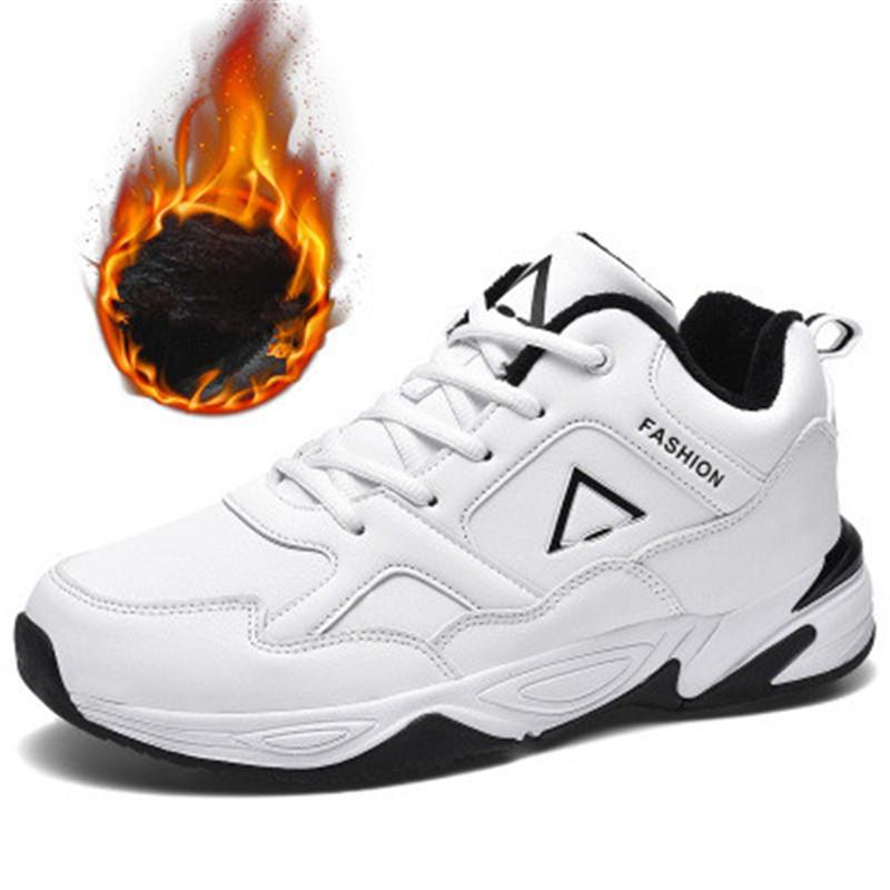 Autumn Winter Men Shoes Big Size 39-48 Outdoor Hiking Walking Footwear Keep Warm Plush Shoes Male Casual Cotton Sneakers