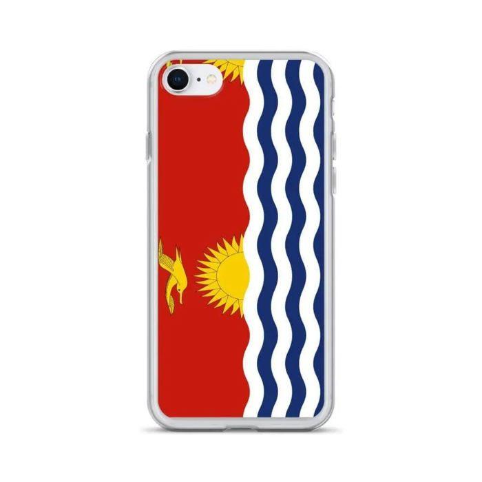 Coque iPhone - Kiribati - SE 2020 - Souple - Multicolore - Design Drapeau