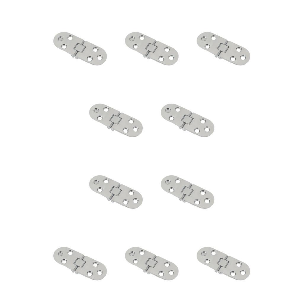 

10 Pieces Zinc Alloy Cabinet Door Hinge Solid Color Replacement Foldable 180 Degree Hinges Hardware with Screws