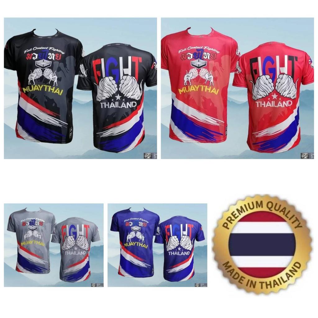 Muay Thai T-Shirt Kick Boxing 3D Print UV Protect Vintage Training Quick Dry Men Women Unisex Short Sleeve Round Neck MMA Mix Martial Art