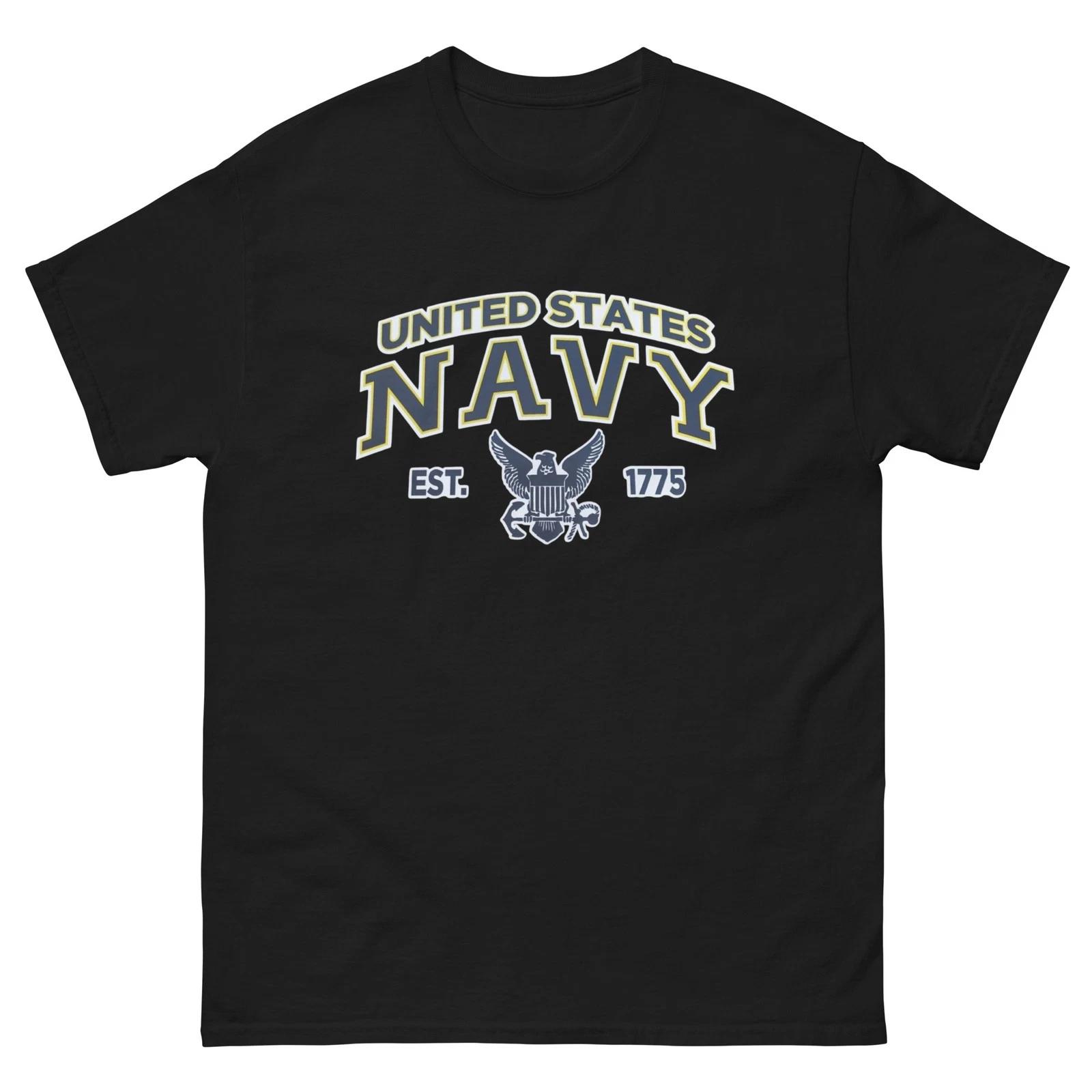 US Army Navy T-Shirt United States Navy EST 1775 Military USA Tee 3XL