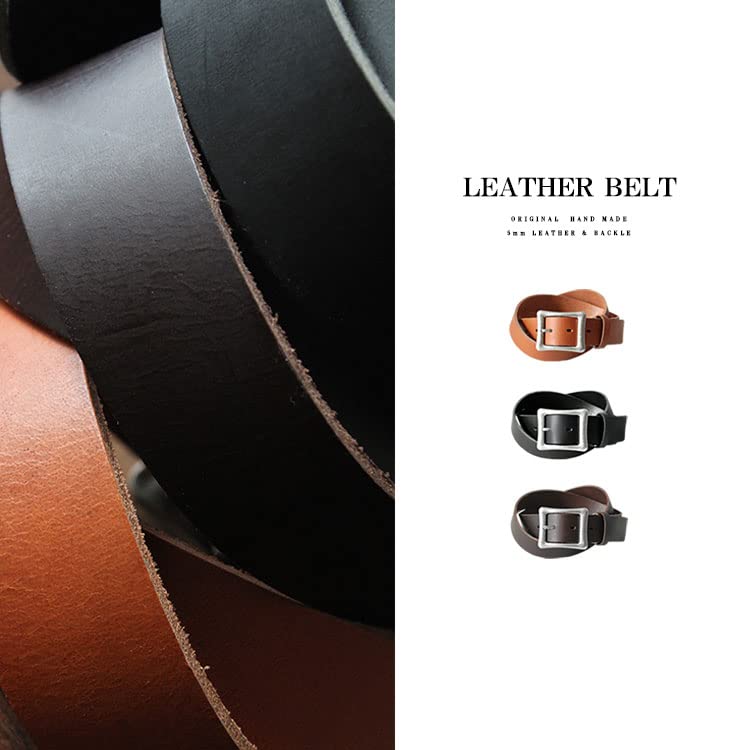 Leather Belt for Men and Extra Genuine Simple Buckle Interchangeable Belt [DaysArt] Women, Unisex, Thick, Leather, Belt, Buckle, Men's