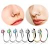 Colorful Inlaid Diamond Medical Stainless Steel Nose Ring Nose Clip Earrings Piercing Jewelry Manufacturer