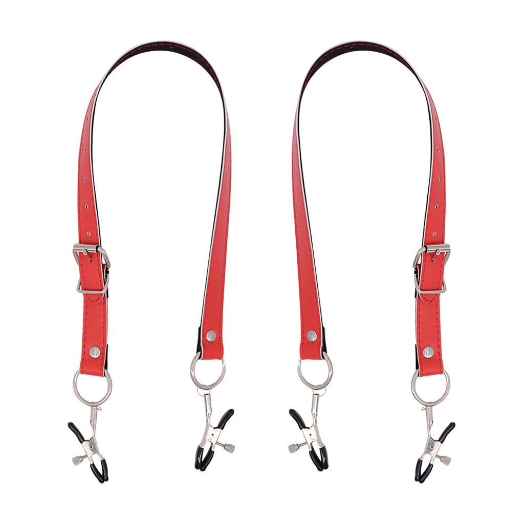 Erotic Labia Clip BDSM Bondage Restraints Adjustable Leather Harness Clitoris Clip Sex Flirting Nipple Clips Sex Toys for Women