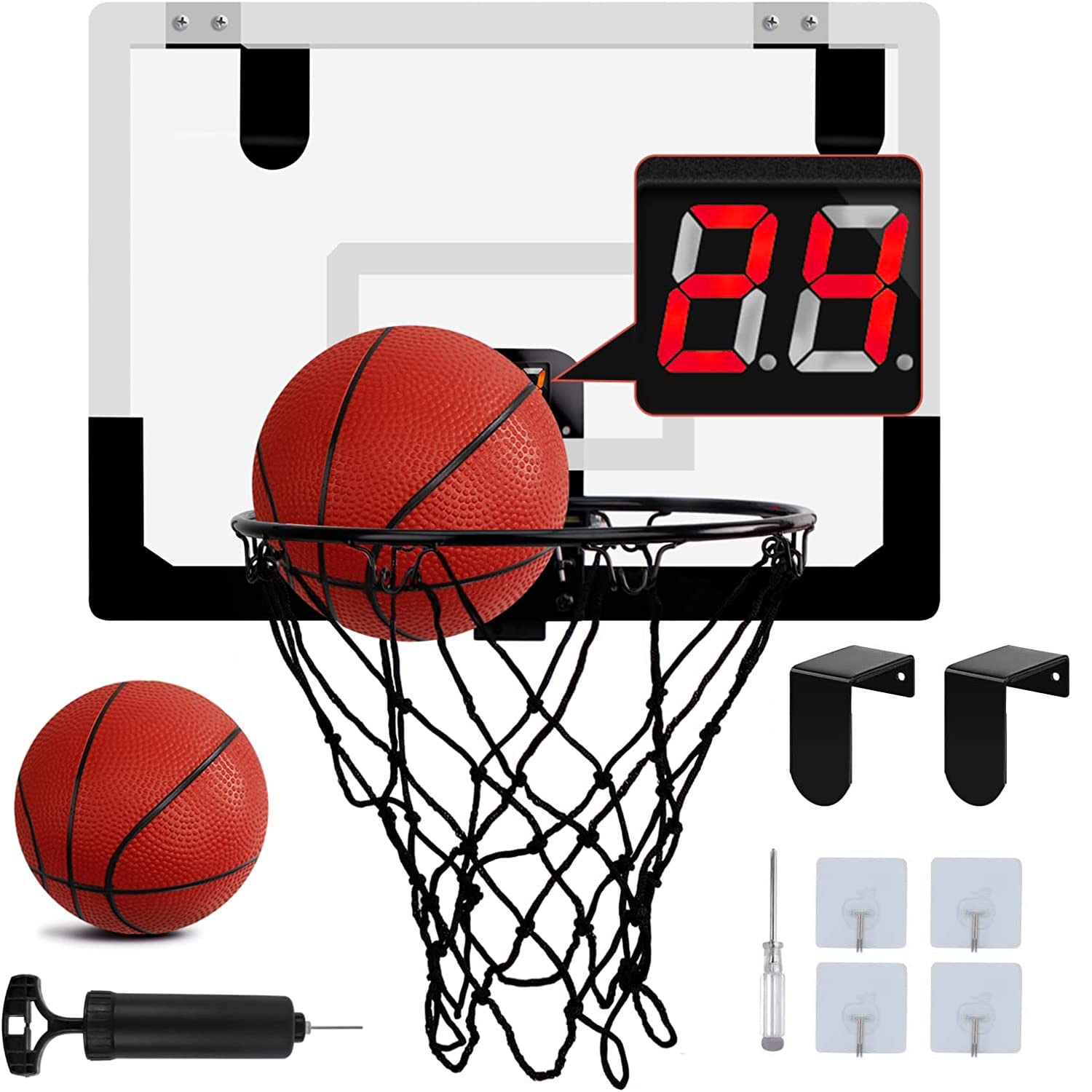 

Баскетбол Мини Баскетбольное Щит и Электронный Автоматический Слэм-данк Стресс Семейный Спорт Рождество День рождения Включает 2 Воздуха Для Дома В помещении и На улице Для