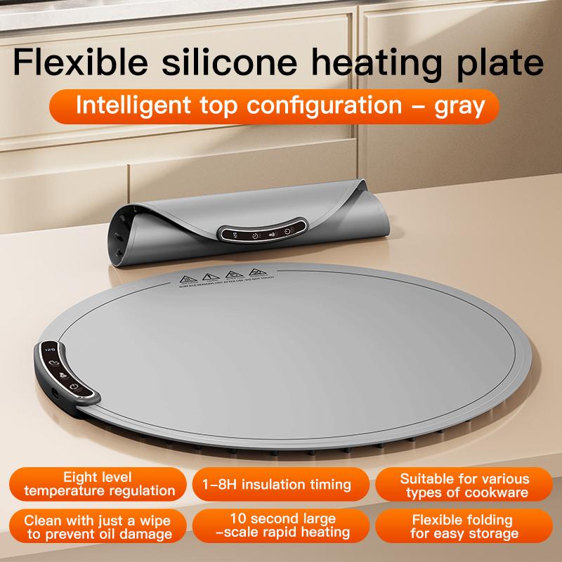 Flexible Silicone Warming Mat Foldable Food Warming Tray Food Warmer Mat Mat Warming Cutting Board Constant Warm Dishes