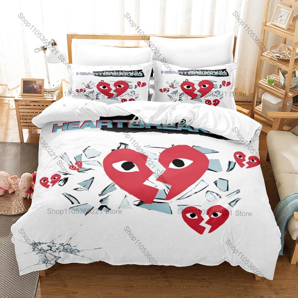 Viral Meme Rap Artist Lil Mabu Hit Song Graphic Hip Hop Bedding Set Duvet Cover With 2 Pillowcases Teen Urban Bedroom Decor